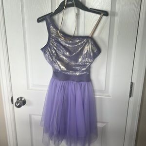 Purple and gold lyrical costume
